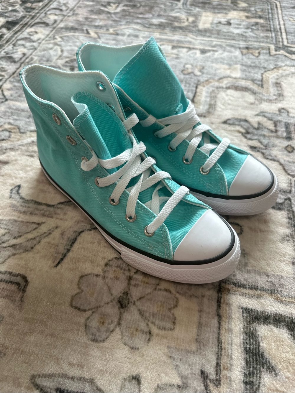 Girls Teal Converse